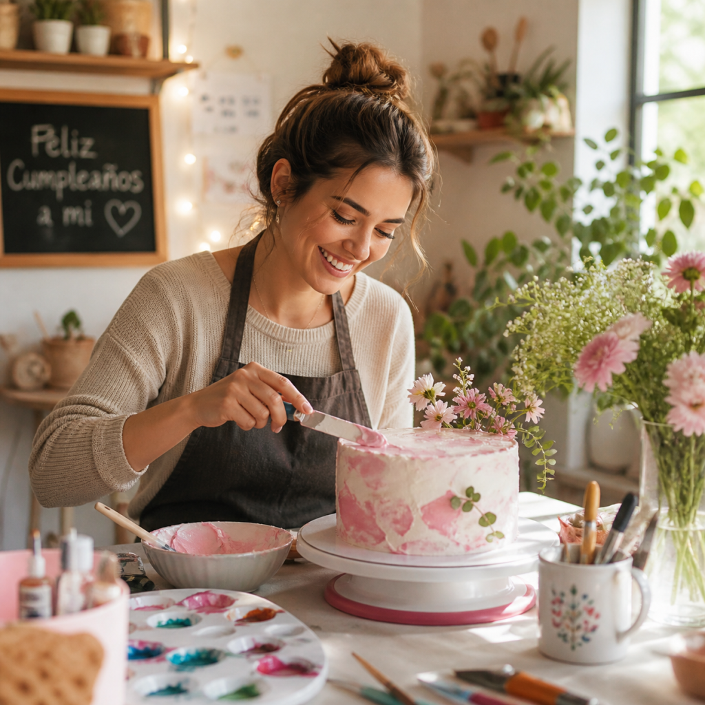 decorando tu pastel de cumpleaños