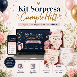 Kit Sorpresa CumpleHits: Organiza una Sorpresa de Cumpleaños Bonita en 24 Horas